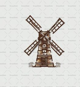 Rustikale Windmühle